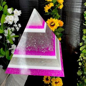 Pink and Silver Pyramid